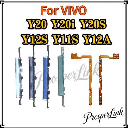 สําหรับ Vivo Y20 Y20i Y20S Y12S Y11S Y12A เปิด/ปิดปุ่มสวิทช์ด้านข้าง Volume Up Down ปุ่ม Flex สาย