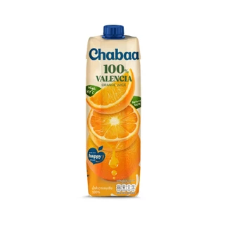 [ยกลัง 12 กล่อง] CHABAA น้ำส้มวาเลนเซีย 100% 1000 มล.
