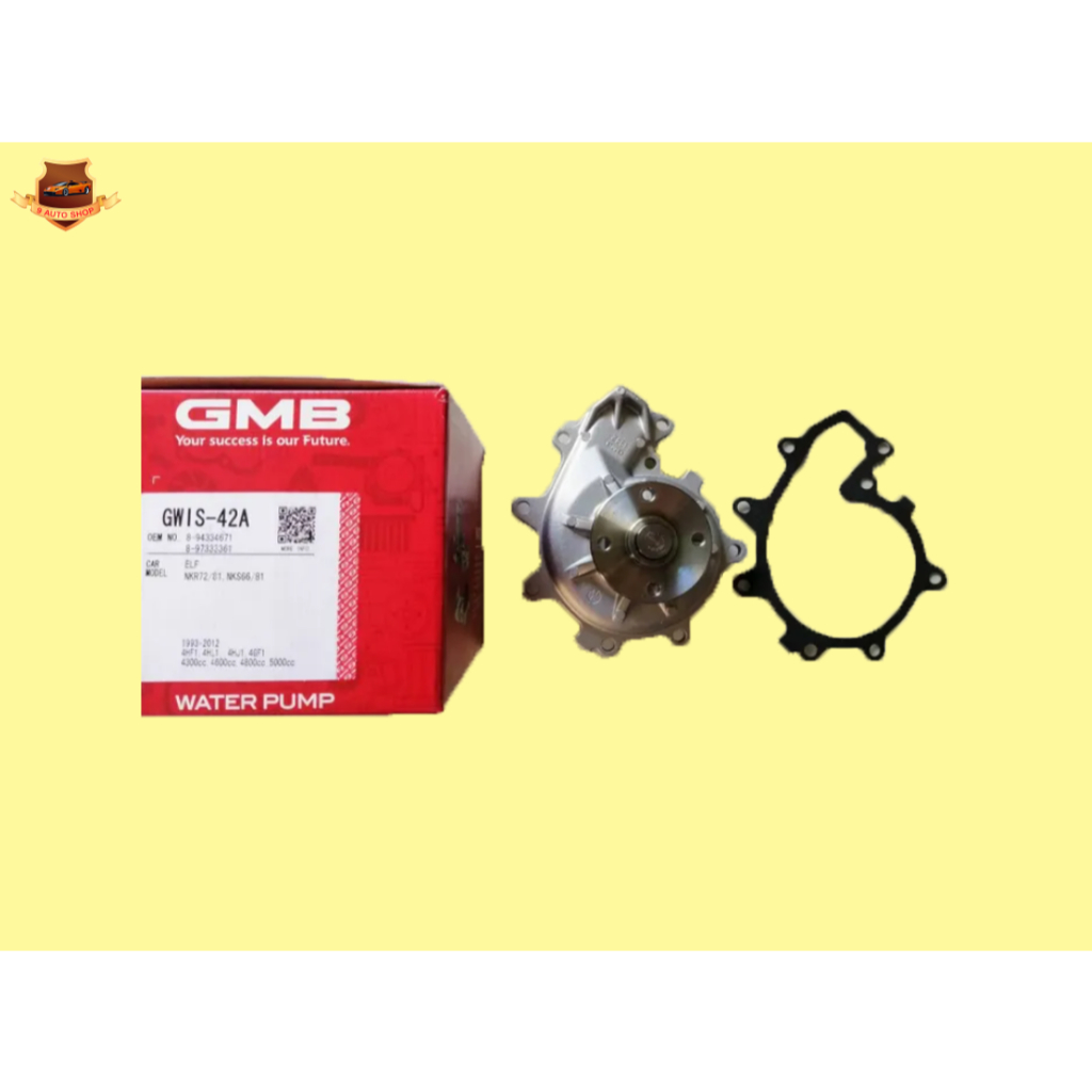 ปั๊มน้ำ ISUZU NPR 120,NQR130,4HF1,4GF1,4HL1 รุ่นคอเตี้ย ปี1993-2012 GMBแท้ๆ ราคาลูกละ 1450บาท