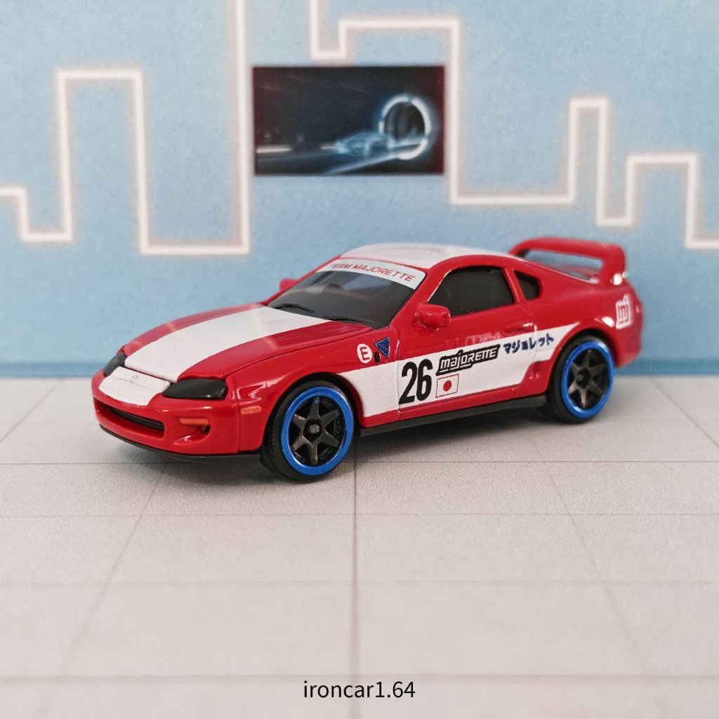 โมเดลรถ majorette TOYOTA Supra JZA80 สีแดงขาว