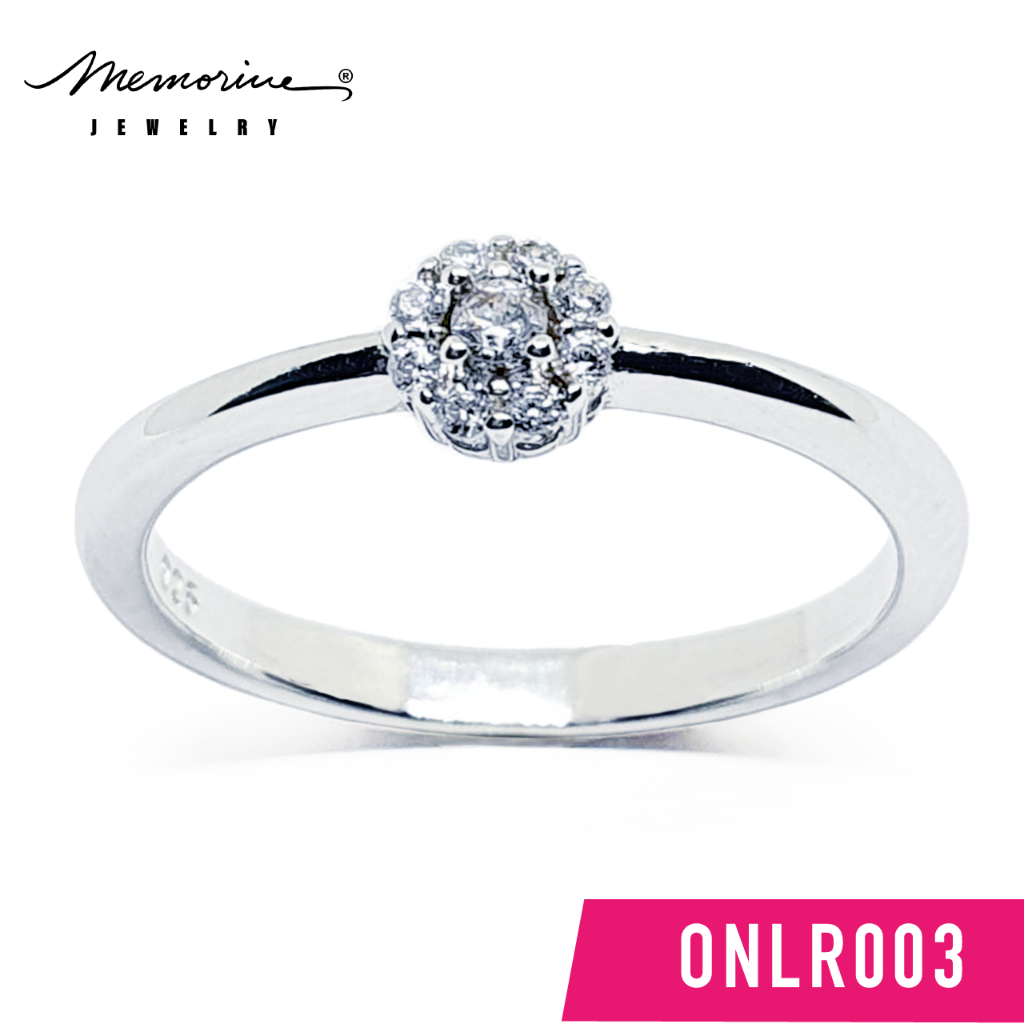 Memorine Jewelry แหวนเงินแท้ 925 ฝังเพชรสวิส(CZ) : ONLR003