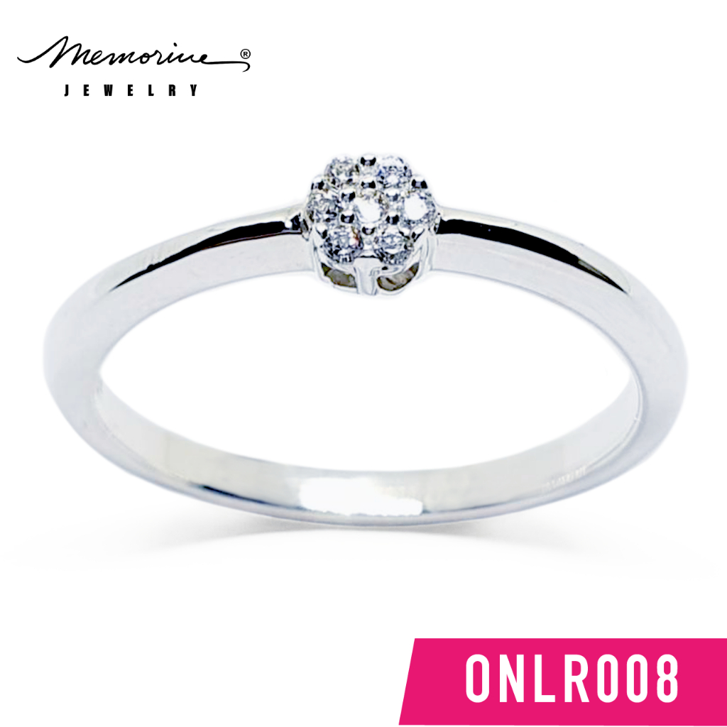 Memorine Jewelry แหวนเงินแท้ 925 ฝังเพชรสวิส (CZ) : ONLR015
