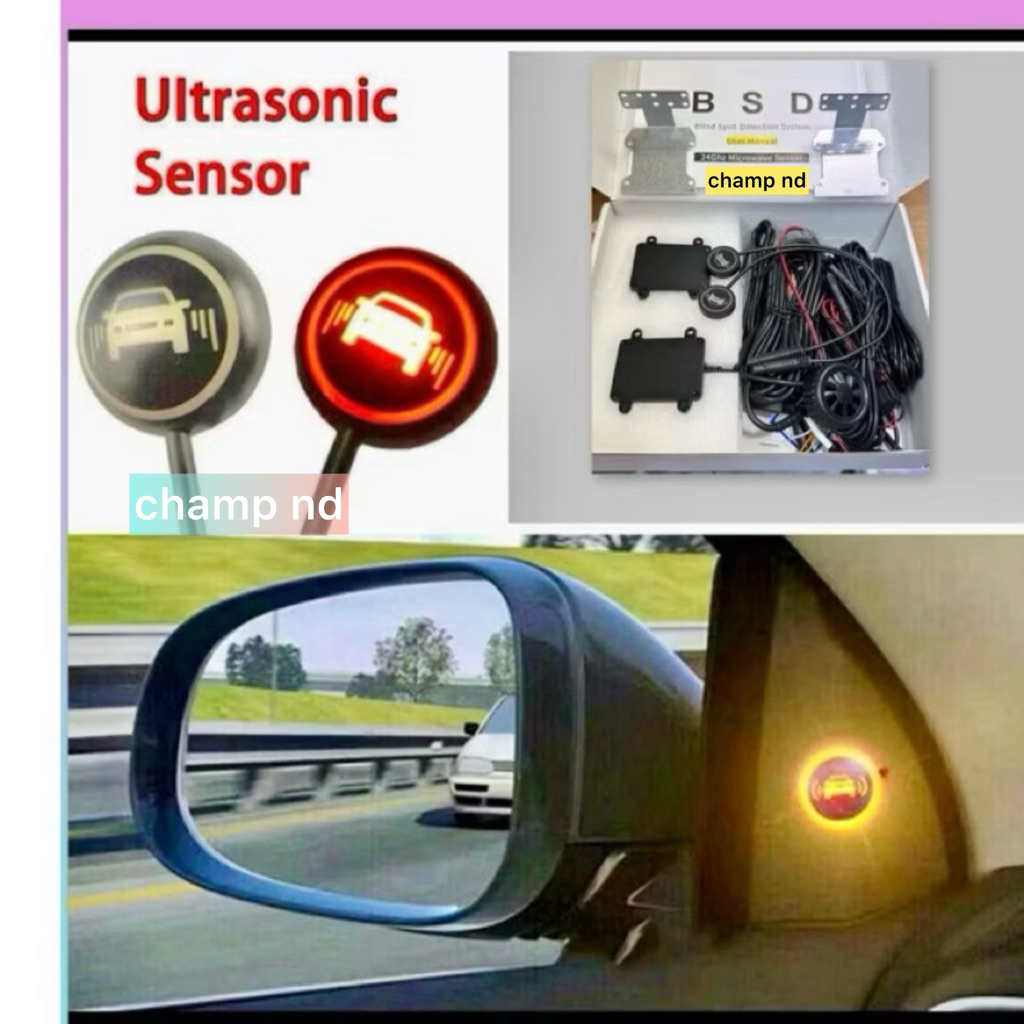 📣สินค้าพร้อมส่งเร็วส่งด่วนภายในวัน🚀ระบบBSM/BSD Blind SpotระบบเตือนมุมอับแบบไฟLedแจ้งเตือนสถานะในรถตร