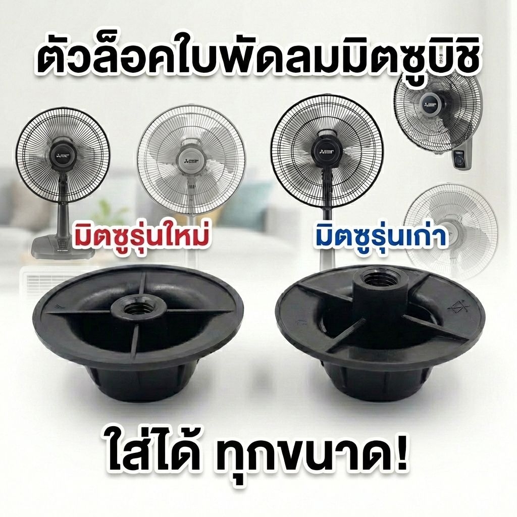 ตัวล็อคใบพัด มิตซูบิชิ (Mitsubishi) รุ่นเก่า/รุ่นใหม่ ขนาด 14-16-18 นิ้ว น็อตล็อคใบพัด ฝาครอบใบพัด เกรด A อย่างดี