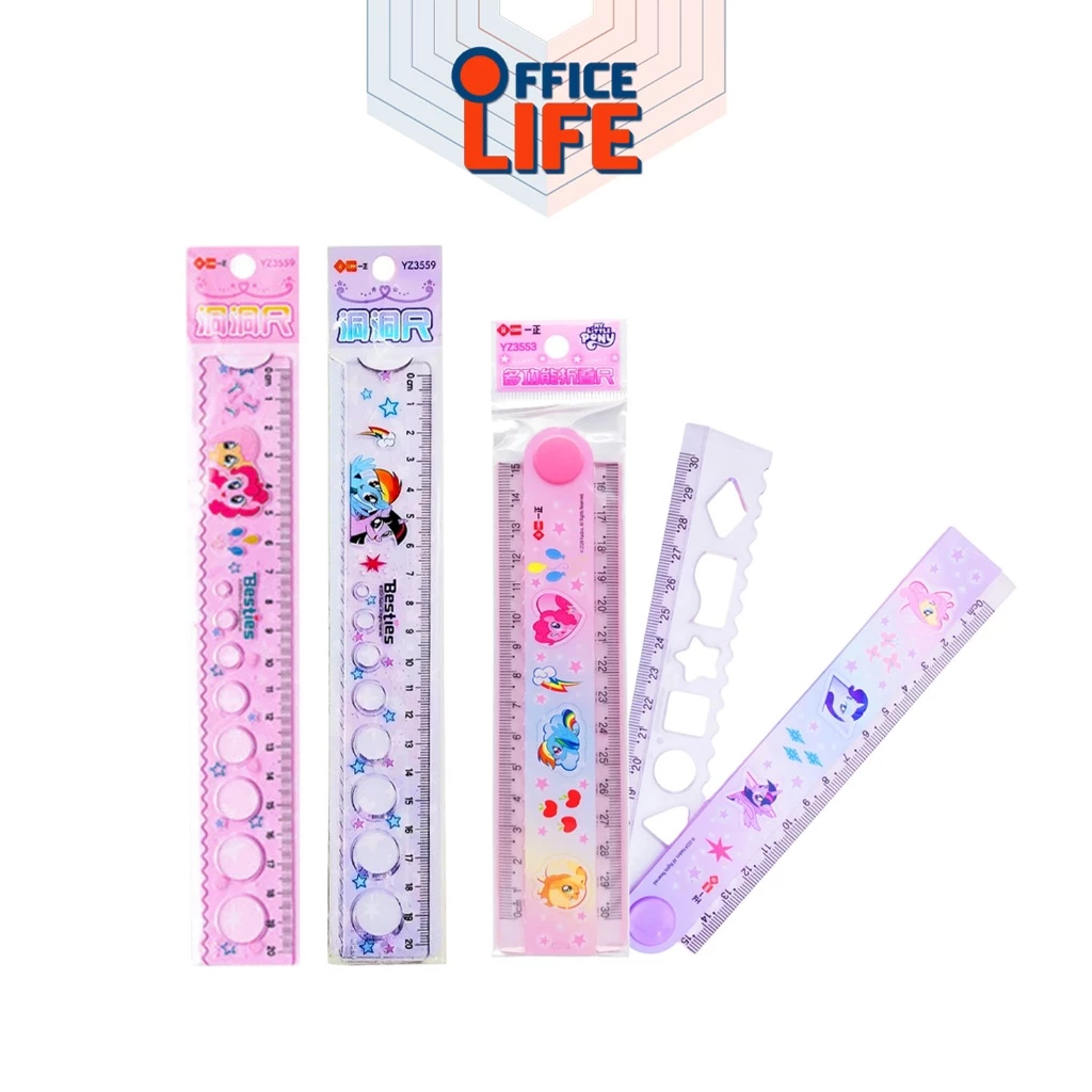 IIgen (อิเจน) ไม้บรรทัด ลายลิขสิทธิ์แท้ My Little Pony ขนาด 20 ซม. รุ่น YZ3559 / ขนาด 30 ซม. รุ่น YZ3553 ( 1 ชิ้น )