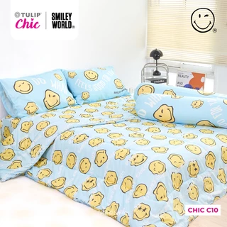 TULIP CHIC | SMILEYWORLD CHIC C10 ลิขสิทธิ์แท้ ชุดผ้าปู ผ้าห่มนวม สไตล์มินิมอล สัมผัสนุ่มไม่ระคายผิว Smiley World