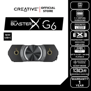 CREATIVE SOUND CARD Sound Blaster G6 USB-C External USB Sound Card - ซาวด์การ์ด USB DAC/Amp
