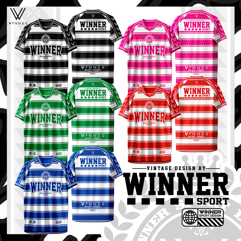 เสื้อกีฬา คอวี ลาย วินเนอร์ รุ่น Limited รหัส 003
