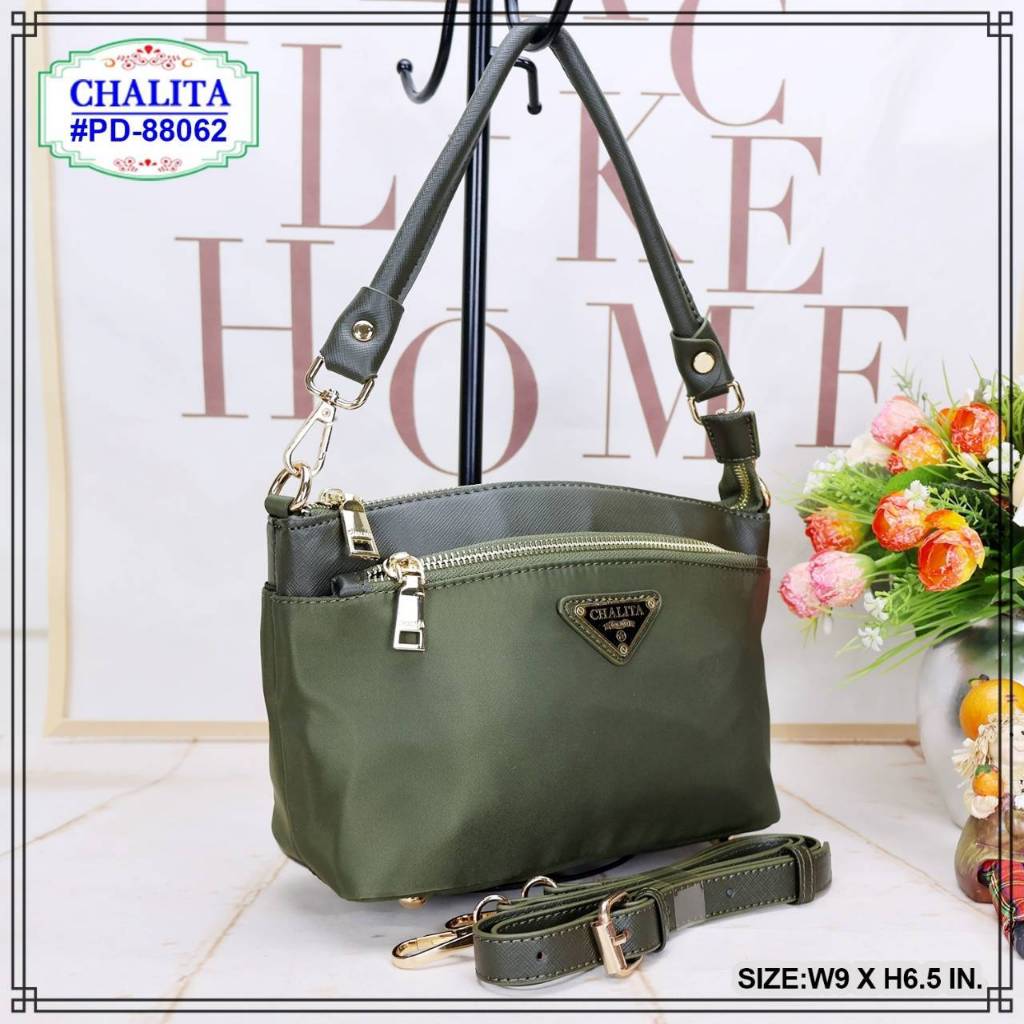 กระเป๋าสะพายสายยาว รุ่น PD-88062 ยี่ห้อ CHALITA ถือได้ สะพายได้ #กระเป๋าถือ #กระเป๋าสะพาย