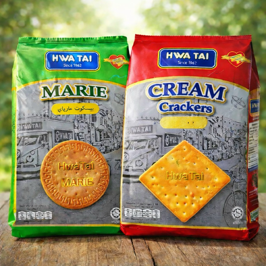 HWA TAI บิสกิตแท้จากมาเลเซีย | Marie Biscuit / Cream Crackers | ขนาดคุ้ม อร่อยคลาสสิก