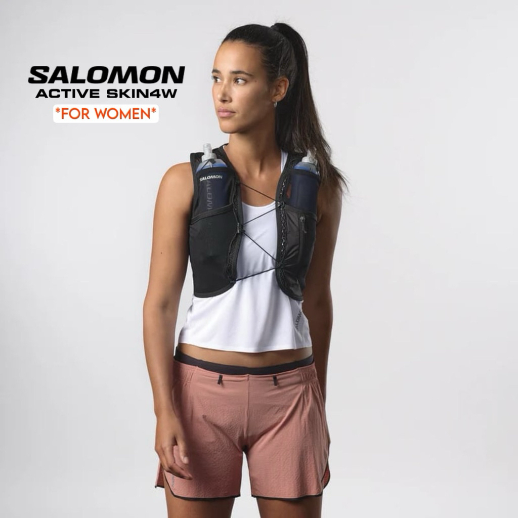 📍PRE-ORDER📍Salomon ACTIVE SKIN 4W เสื้อกั๊กวิ่งสำหรับผู้หญิง (พร้อมขวด) เป้น้ำวิ่งเทรล