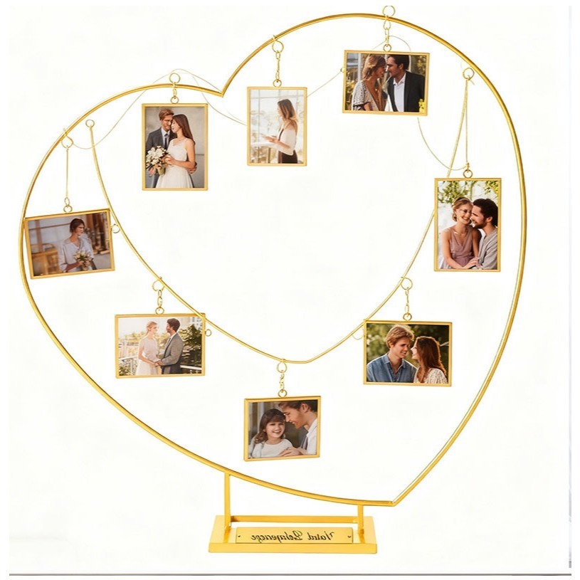 COD【จัดส่งจากกรุงเทพฯ】 Balloon Arch Heart-shaped Background Stand Wedding,proposal&Rural Wedding Decoration Iron Props