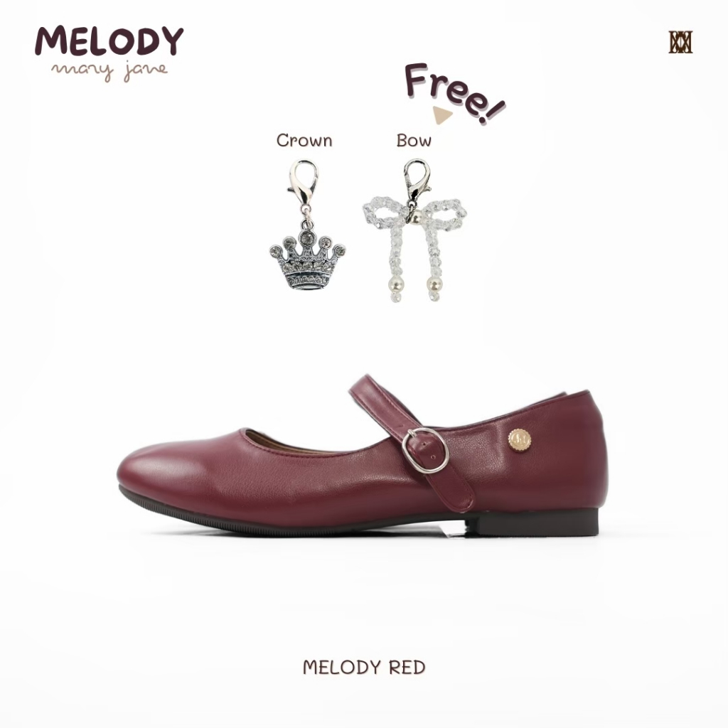 iamJinny JN163 รุ่น Melody Mary Jane สีแดง - รูปที่ 3