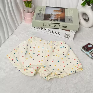 Babyonline(Y474)2L4 (ส่งด่วน1วัน)กางเกงขาสั้นเด็กผู้หญิงเอวสม็อคลายน่ารัก ผ้านิ่ม ใส่สบาย