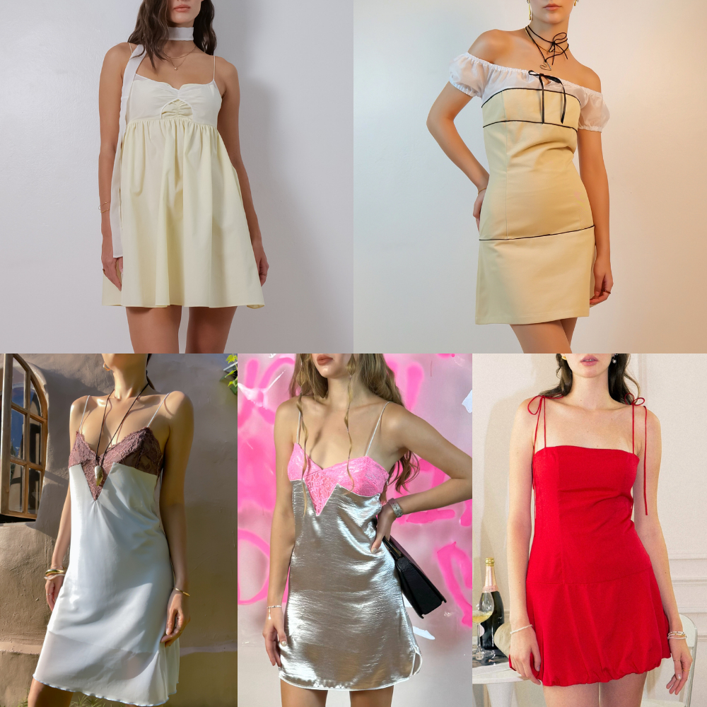 Try_yorata l Love lace dress, Cocktail scarf dress, Balloon dress, 50's dress ชุดเดรสสายเดี่ยว แฟชั่