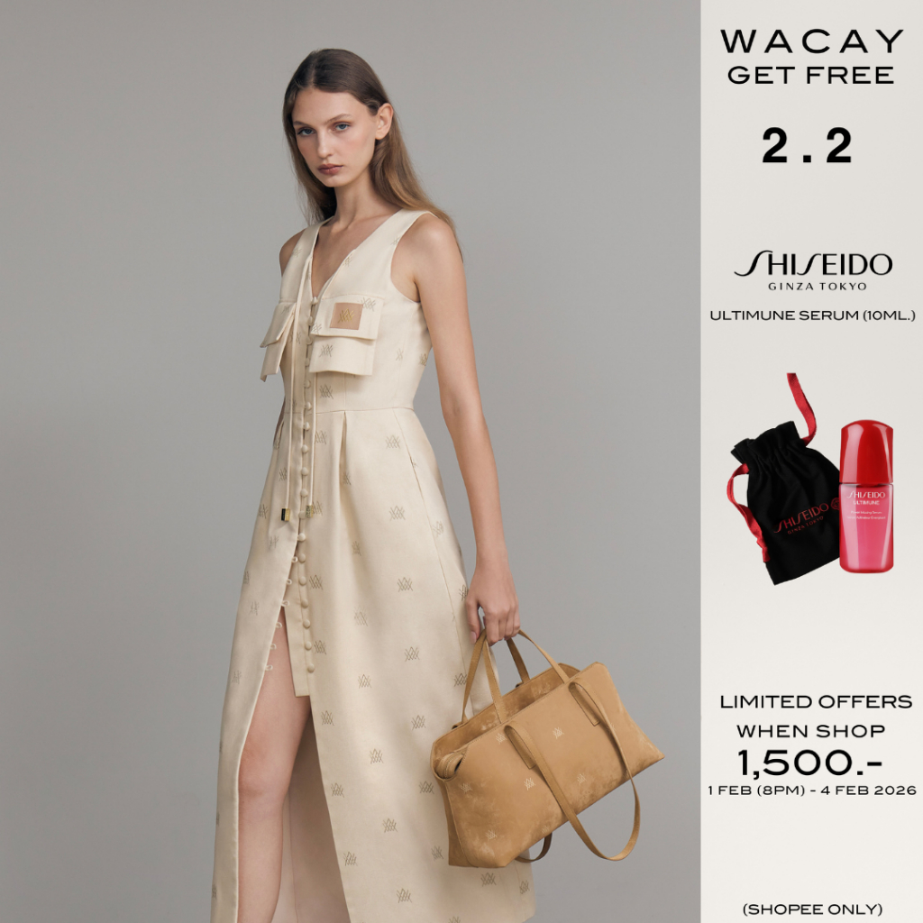 WACAY – Iris Dress (Monogram) เดรส ยาว ลายโมโนแกรม มี 5 สี