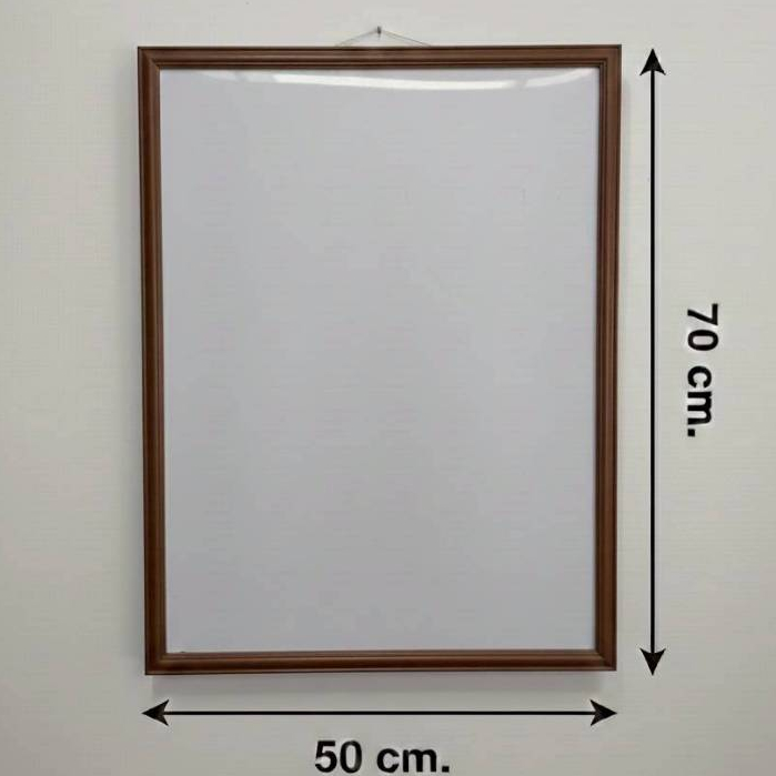 กรอบรูปสีน้ำตาล 70x50 cm.กรอบรูป70x50 cm.สีน้ำตาล กรอบรูปไซส์ใหญ่ ดีไซน์มินิมอล น้ำหนักเบา