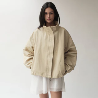 SHE KNOWS - Boy Blouson Jacket แจ็กเกต ผ้าตอตตอน เสื้อโค้ท ทรงโอเว่อร์ไซส์