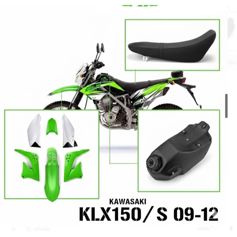 ชุดสีเขียว klx150  บังโคลน เฟรมklx150 สําหรับรถจักรยานยนต์วิบาก KLX150 KLX150 รหัส KK79
