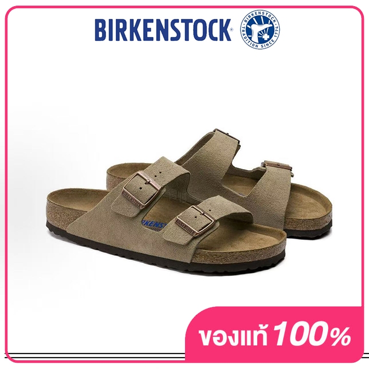 รองเท้าของแท้ใหม่เอี่ยม  Birkenstock Arizona Arizona รองเท้าแตะกลางแจ้งสวมได้ทั้งชายและหญิง