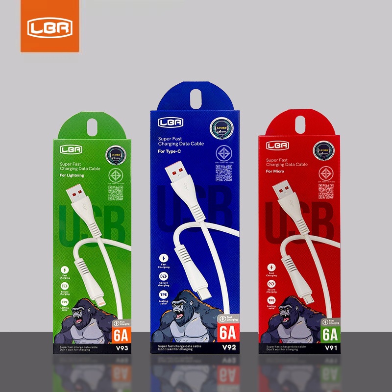 LBR-002 3.4A สายชาร์จ USB สำหรับ i5-i14max pro /Micro/Type-C สายชาร์จ Android