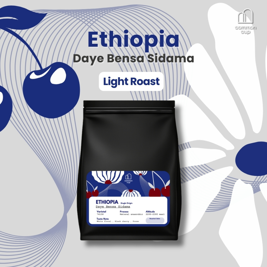 เมล็ดกาแฟ คั่วอ่อน Ethiopia Daye Bensa Sidama โทนดอกไม้ เปรี้ยวหวานเชอร์รี่ สำหรับดริปและเอสเพรซโซ่