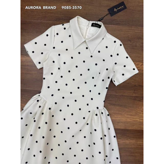พร้อมส่ง เติม S-3XL⚡️AR 9085 เดรสลายจุด ความยาว48-49" เนื้อผ้าหนานุ่มฟู #สไตล์สาวเวียด ใหม่ล่าสุด2026