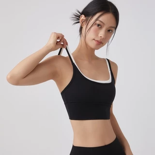 GymHub ยกทรงกีฬาสายเดี่ยวสำหรับโยคะและพิลาทิส ป้องกันการกระแทก เสริมความเฟิร์ม ระบายอากาศดีและหลังสวย