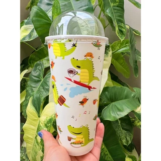 แก้วกระดาษชา/กาแฟ 22 oz/16oz /แก้วกระดาษ 50ใบ (พร้อมฝาโดม50 ใบ)