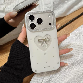 เคสสวยหรู ลายโบว์ติดเพชร for iphone 17,17pro,17promax,16,16promax,15,15promax,14,14promax,13,13promax,16pro 17,pro,max