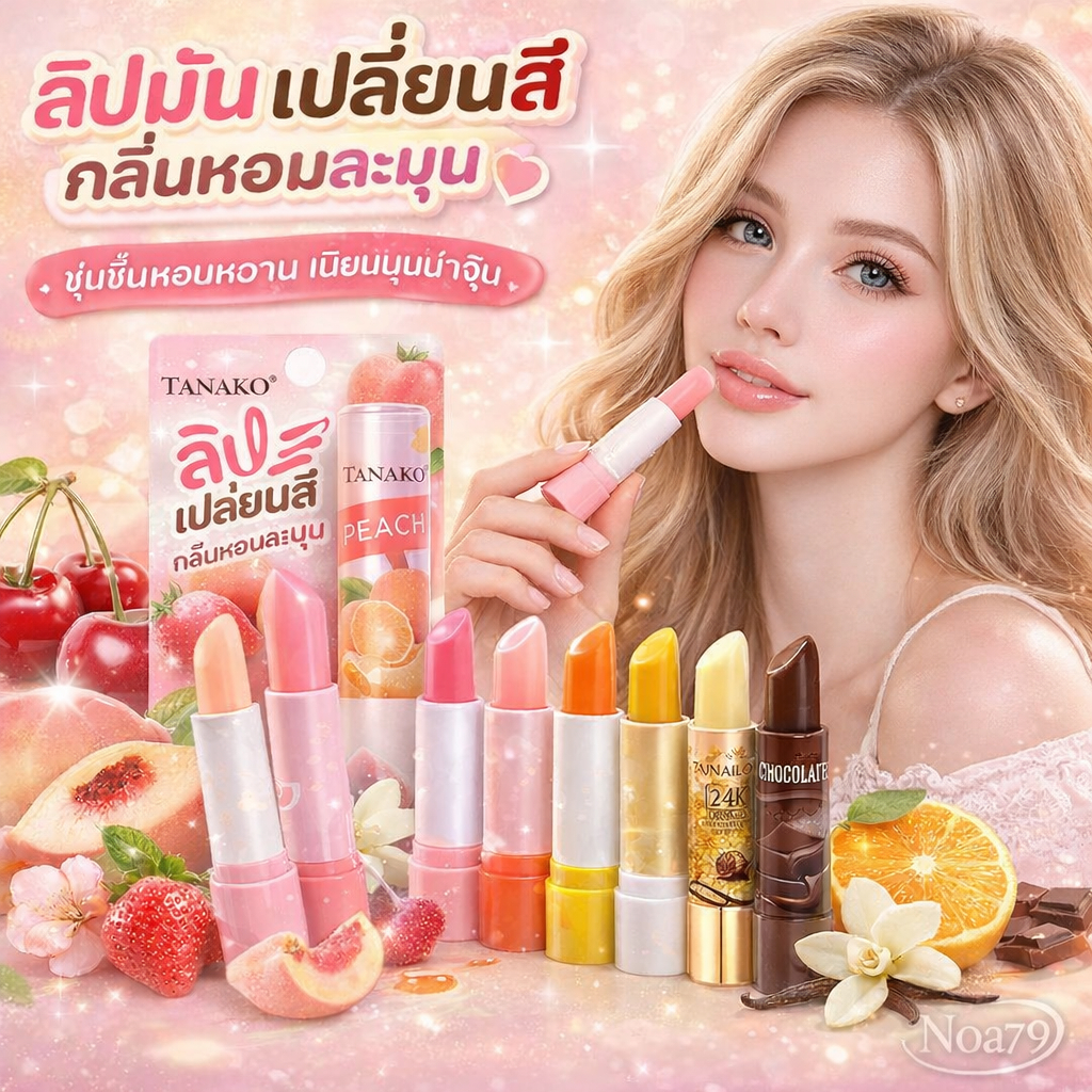ลิปมันเปลี่ยนสี กลิ่นต่างๆ หลายแบบโดนใจ ลิปมันเปลี่ยนสีพร้อมบำรุงริมฝีปาก กลิ่นหอมอ่อนๆ