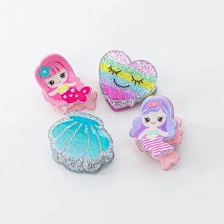 invisibobble กิ๊บหนีบผม กิ๊บติดผม ถนอมเส้นผม รุ่น Clipstar Kids Mermaid Dreams Global ( 1 กล่องบรรจุ 4 ชิ้น)