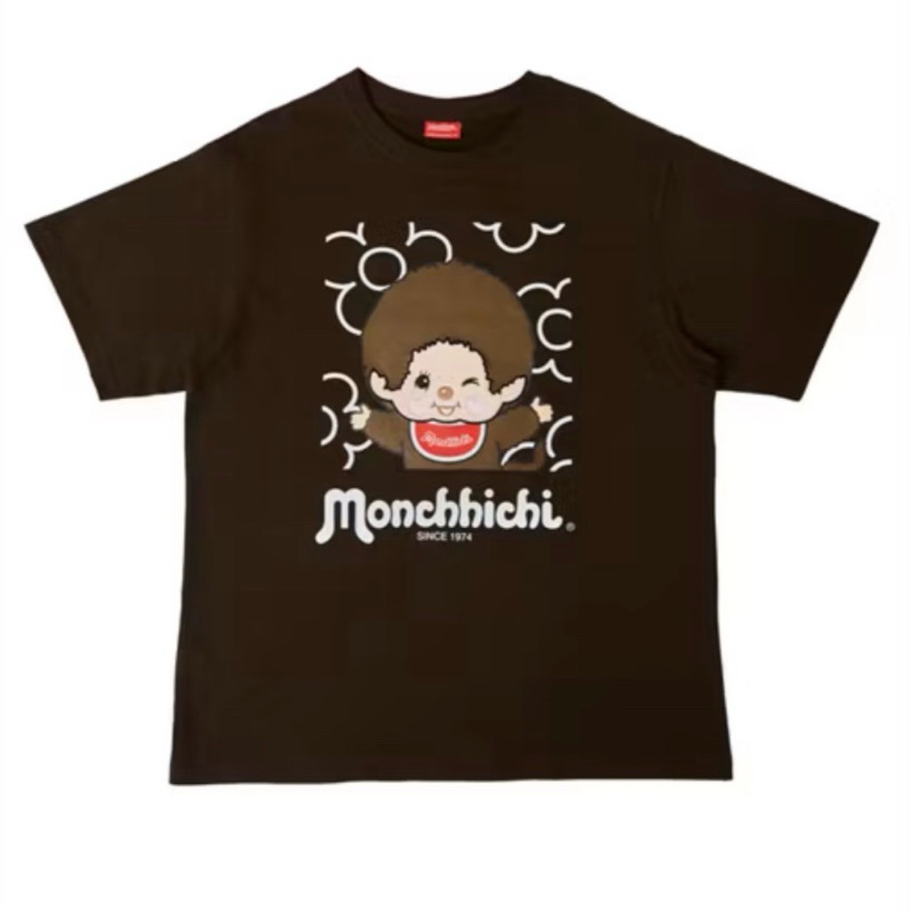 พร้อมส่ง/แท้🏷️ Monchhichi Brown Tshirt (Size F ) เสื้อยึด ม่อนชิชิ สีนํ้าตาล