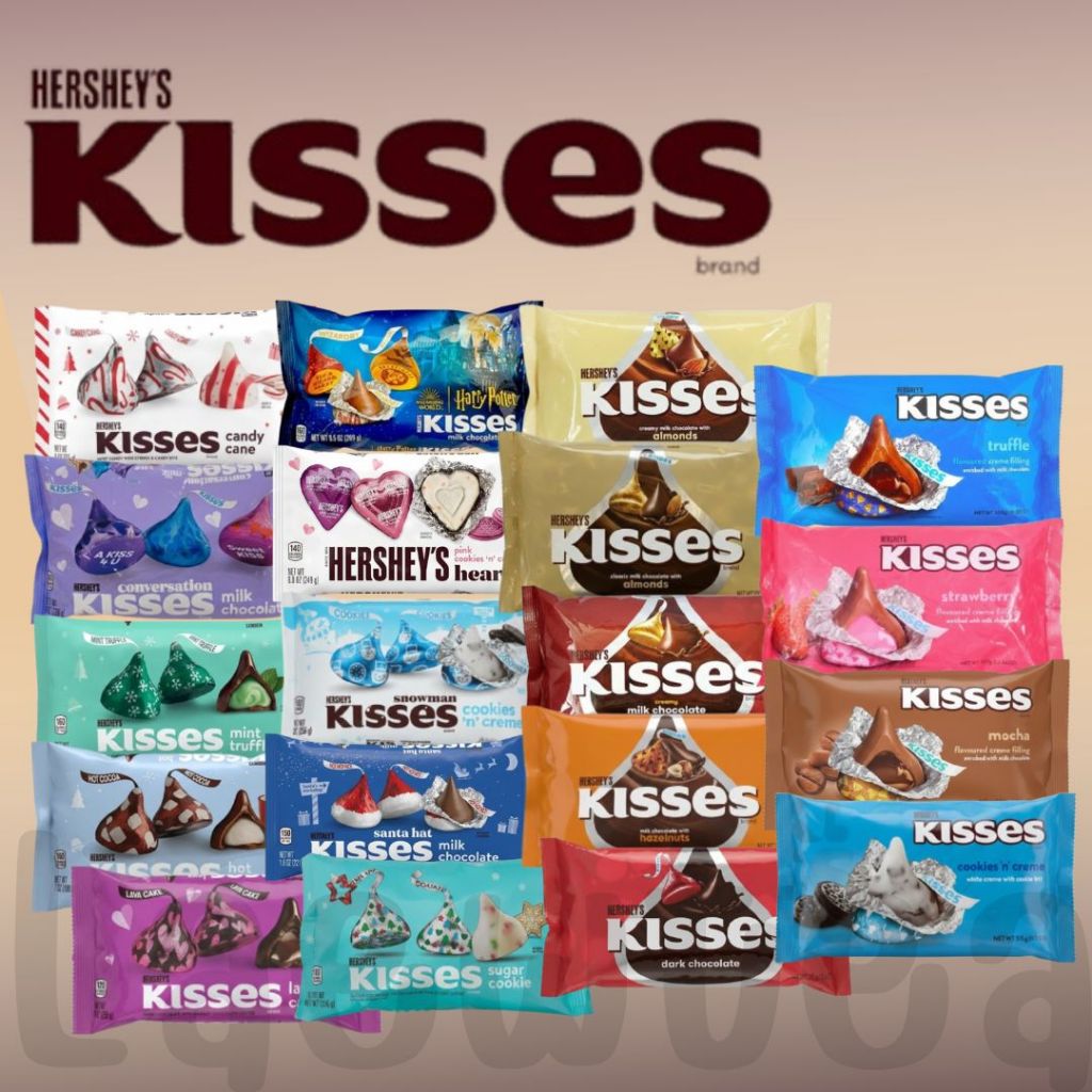 Chocolate Hershey's Kisses ช็อคโกแลตหลากรส หลายแบบ (มีฮาลาลบางตัว) มี 19 รส