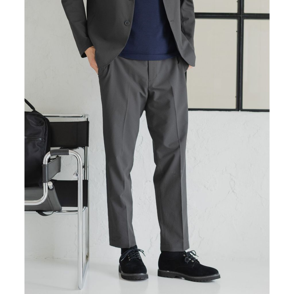 GLOBAL WORK กางเกงสแลค ทรงเรกูลาร์ ดีไซน์เรียบ ใส่ง่าย Air slacks/soccer pants