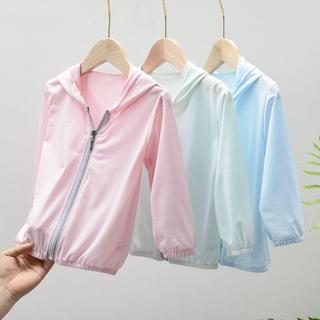เสื้อคลุมกันแดดเด็ก มีฮู้ด สีขาว/ชมพู/เทา/ฟ้า/เขียวอ่อน/ม่วง…
