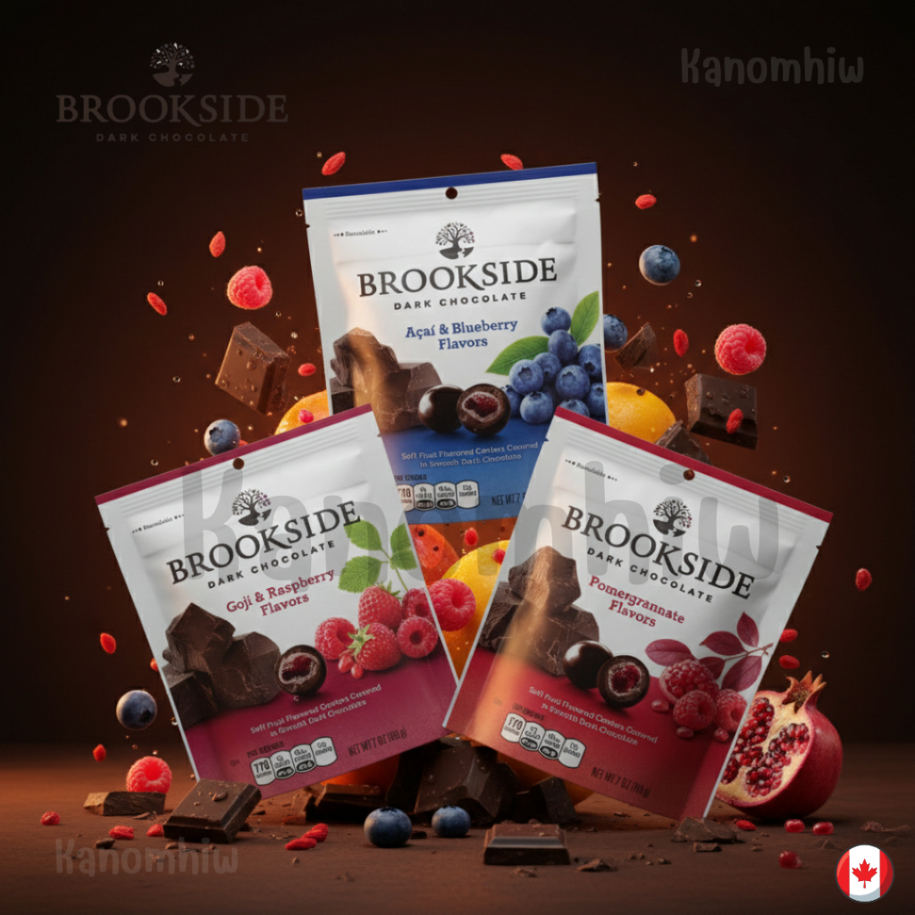 Brookside dark chocolate 198 กรัม ช็อกโกแลตสอดไส้ผลไม้แท้ จากแคนาดา มี 3 รส