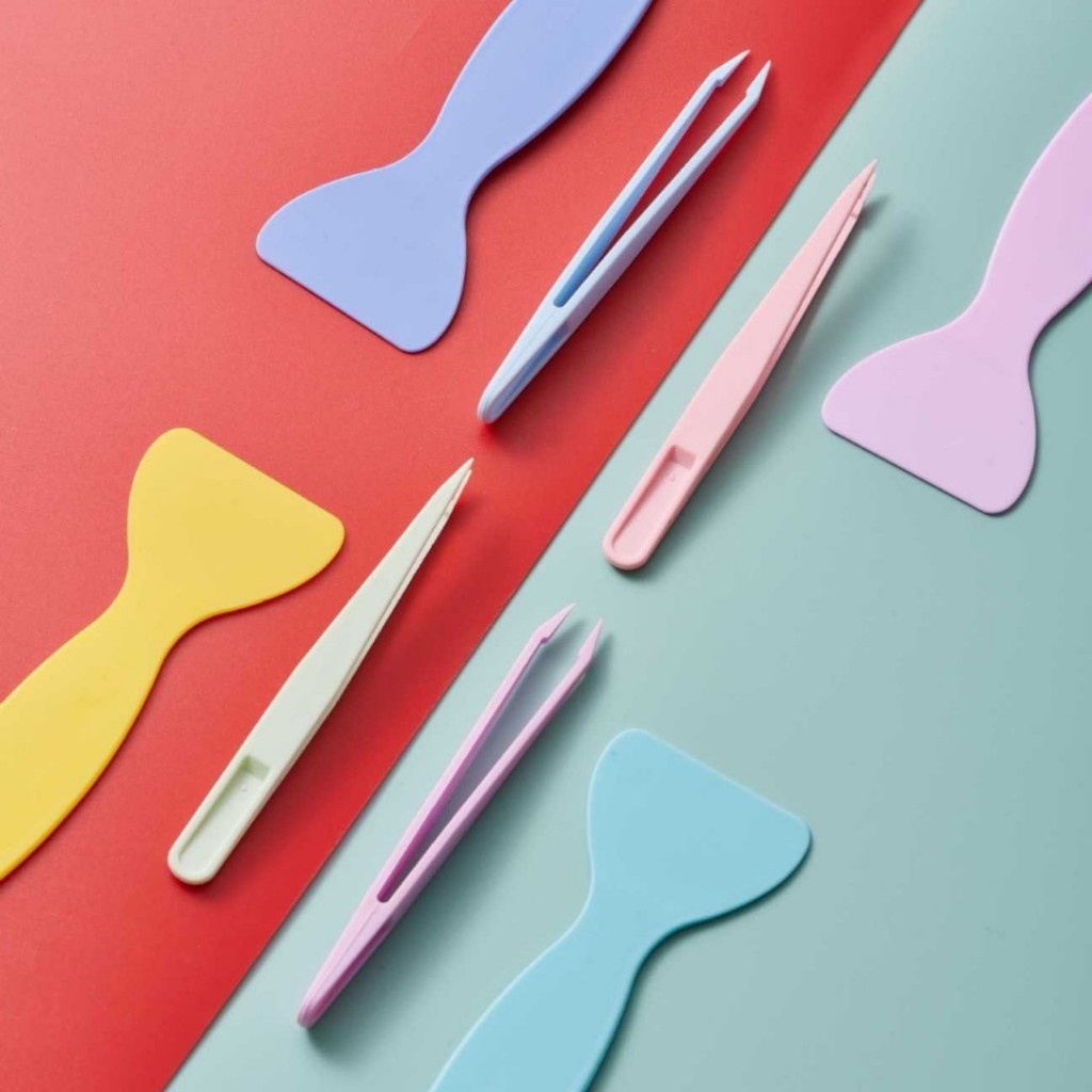 อุปกรณ์ทำสมุดบันทึก DIY ทำเอง: คลิปหนีบพลาสติกหลากสี, ที่หนีบตกแต่งเล็บ Guka macaron ปลายแหลม