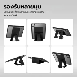 GOOJODOQ เคสไอแพด การหมุนของแม่เหล็ก เคส Ipad แรงดึงดูดแม่เหล็กสูง ปรับได้หลายมุม พับได้ พกพาสะดวก