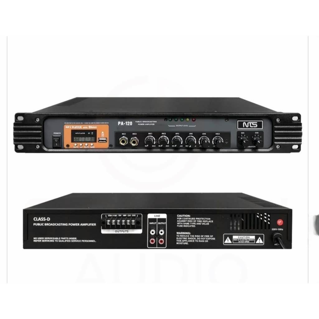 PA-120 powermix line PA 120 PA120 บลูทูธ USB MP3 FM เหมาะห้องเรียน ร้านอาหาร เปิดเพลง