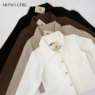 V002 / Mono chic (เสื้อแขนยาวคอปก) Size M-XL