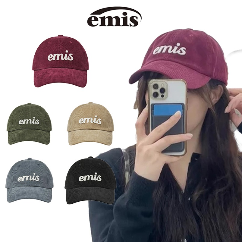 หมวกเบสบอล EMIS Wappen ของแท้ 100% ทำจากผ้าลูกฟูก ปักลายคุณภาพสูง