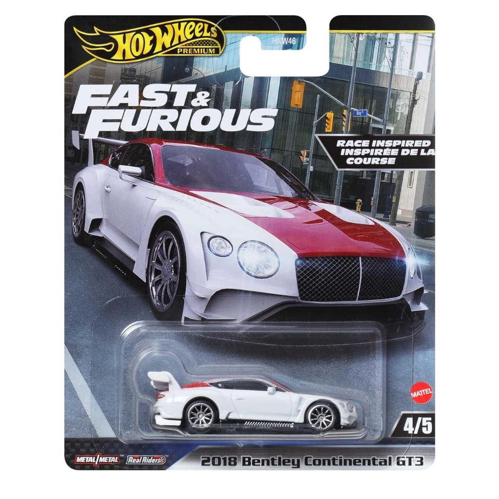 Hot Wheels Premium Fast & Furious 2018 Bentley Continental GT3 โมเดลรถเหล็ก รถของเล่น ของสะสม ลิขสิทธิ์แท้