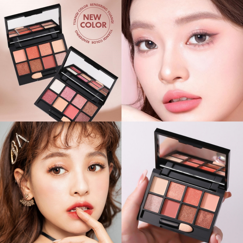 YOTAI อายแชโดว์ พาเลทอายแชโดว์ 8 สี Eyeshadow เนื้อใยไหม เนื้อแมท ประกายชิมเมอร์ กลิตเตอร์ สีสวย กันน้ํา ติดทนนาน 8109#