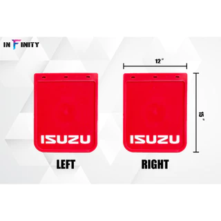 บังโคลนพื้นสีแดง ISUZU (Mudflap)