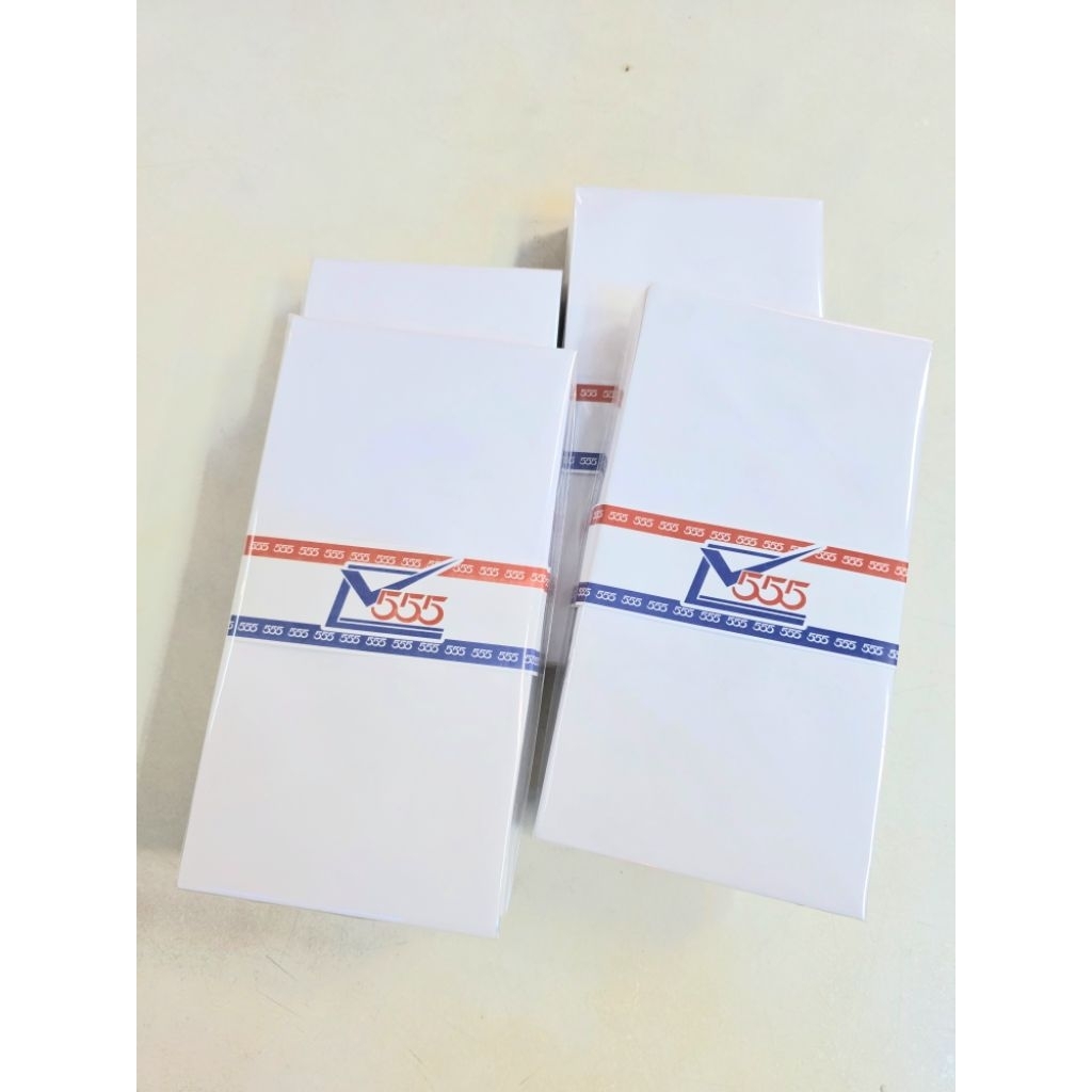 ซอง 555 สีขาว No.6 1/2 อย่างหนา บรรจุ : 50 ซอง/แพ็ค ยี่ห้อ 555