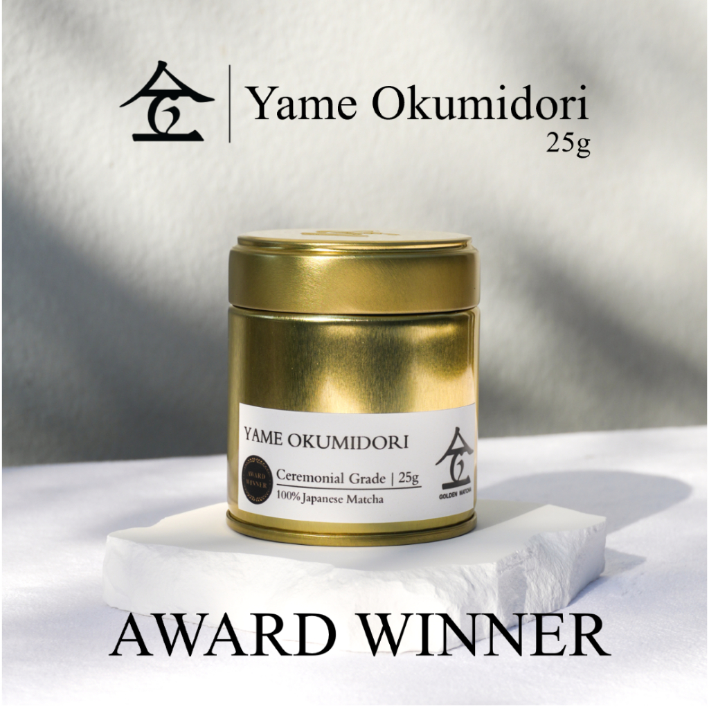 Yame: Okumidori(Gold Award) ยาเมะ มัทฉะรางวัล โทนถั่ว เกรดพิธีการ – Ceremonial grade 25g