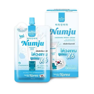 [ของแท้ โค้ดเยอะ ไลฟ์ลด50%] [ กล่องx6ซอง ] Numju นัมจู อันเดอร์อาร์ม ไบร์ท ครีมทารักแร้ 7g.