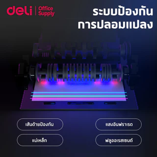 Deli เครื่อง​นับ​แบงค์​ 2 in1เครื่อง​ตรวจ​ธนบัตรปลอม ​นับ​เงิน​ รองรับหลายสกุลเงิน Bill Counter