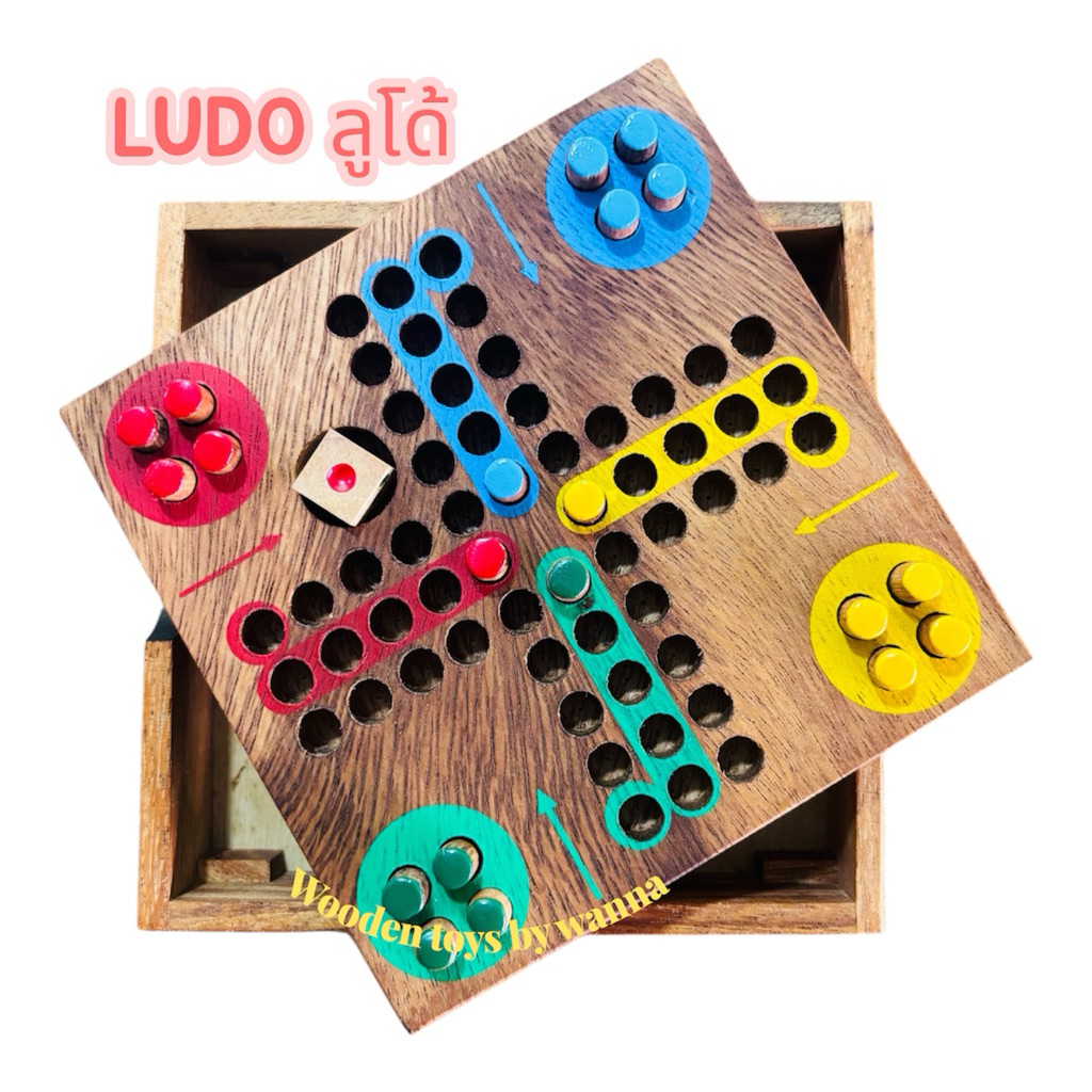 LUDO เกมส์ไม้กระดานลูโด  เกมส์ลูโด้กล่อง